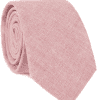 Men's Skinny Tie 2.56" Cotton Linen Necktie