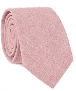 Men's Skinny Tie 2.56" Cotton Linen Necktie